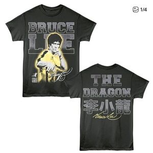 BRUCE LEE MENS/UNISEX XL THE DRAGON GRAPHIC TEE BLACK NWOT
